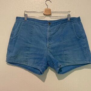 Vintage Cheetah By Melvyn’s Blue Corduroy Shorts size 40